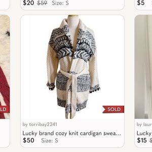 Lucky brand knit cardigan sweater